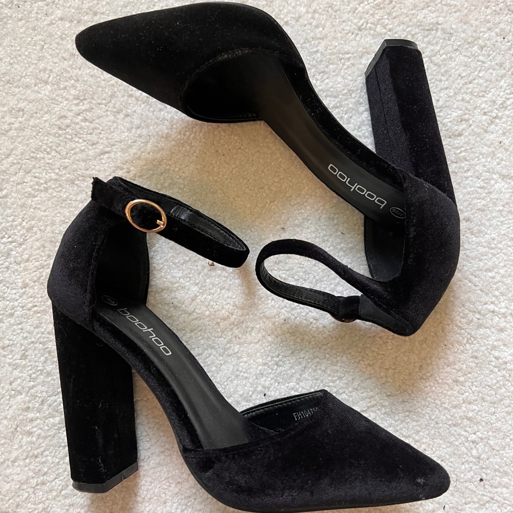 Boohoo Velvet Heels